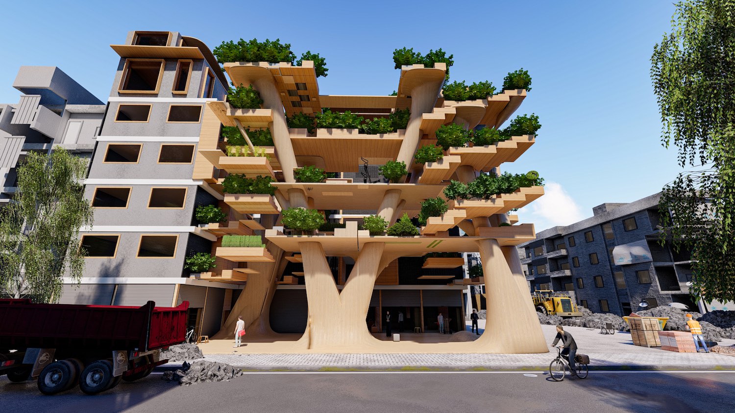 tree shaped apartment building